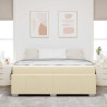 Estrutura da Cama Creme 180 x 200 cm tecido 5