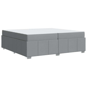Estrutura da Cama Cinzento-claro 200 x 200 cm tecido H