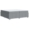 Estrutura da Cama Cinzento-claro 200 x 200 cm tecido 2