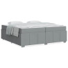 Estructura de cama Gris claro 200 x 200 cm tela 4