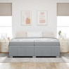 Estructura de cama Gris claro 200 x 200 cm tela 5