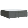 Estrutura da Cama Cinzento escuro 200 x 200 cm tecido 2