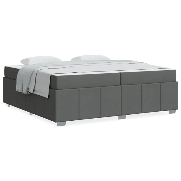 Estrutura da Cama Cinzento escuro 200 x 200 cm tecido M 4