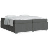 Estructura de cama Gris oscuro 200 x 200 cm tela 4