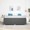 Estructura de cama Gris oscuro 200 x 200 cm tela 5