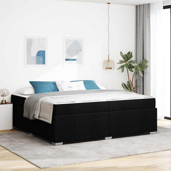 Estructura de cama Negro 200 x 200 cm tela D