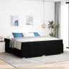Estructura de cama Negro 200 x 200 cm tela 1