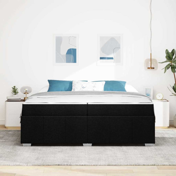 Estructura de cama Negro 200 x 200 cm tela M 5