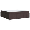 Estrutura da Cama Castanho escuro 200 x 200 cm tecido 2