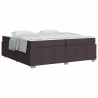 Estrutura da Cama Castanho escuro 200 x 200 cm tecido 3
