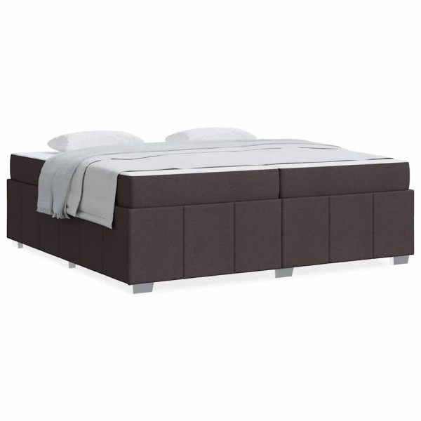 Estrutura da Cama Castanho escuro 200 x 200 cm tecido M 4