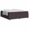 Estructura de cama Marrón oscuro 200 x 200 cm tela 4