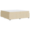 Estructura de cama Crema 200 x 200 cm tela 2