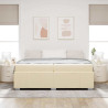 Estrutura da Cama Creme 200 x 200 cm tecido 5