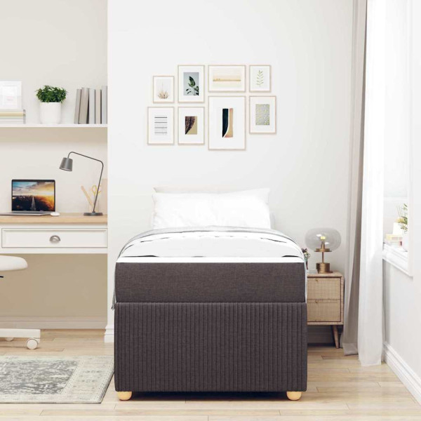 Estructura de cama Otro Marrón oscuro 80 x 200 cm tela M 5