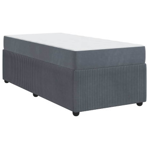 Estrutura de cama com colchão Cinzento escuro 80 x 200 cm H
