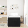 Estrutura de cama com colchão Outros Preto 80 x 200 cm Veludo 5