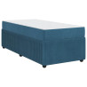 Estrutura de cama com colchão Outros Azul 80 x 200 cm Veludo 2