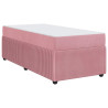 Estrutura de cama com colchão Outros Rosa 80 x 200 cm Veludo 2