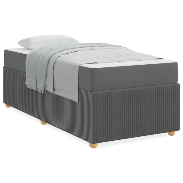 Estrutura da Cama Outros Cinzento escuro 90 x 190 cm tecido M 4