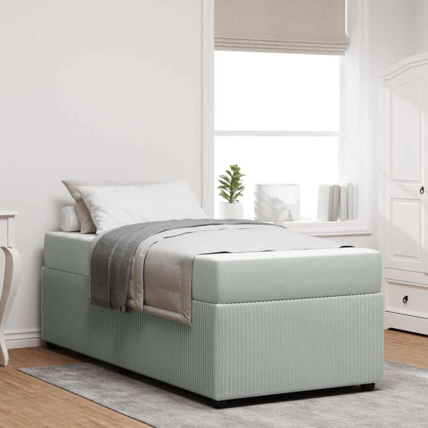Estructura de cama con colchón Otro Gris claro 90 x 190 cm D