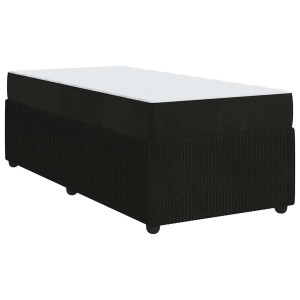 Estrutura de cama com colchão Outros Preto 90 x 190 cm Veludo H