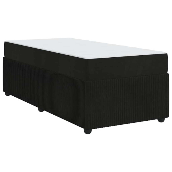 Estrutura de cama com colchão Outros Preto 90 x 190 cm Veludo M 2