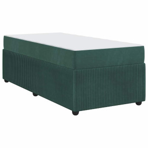 Estrutura de cama com colchão Verde-escuro 90 x 190 cm Veludo H