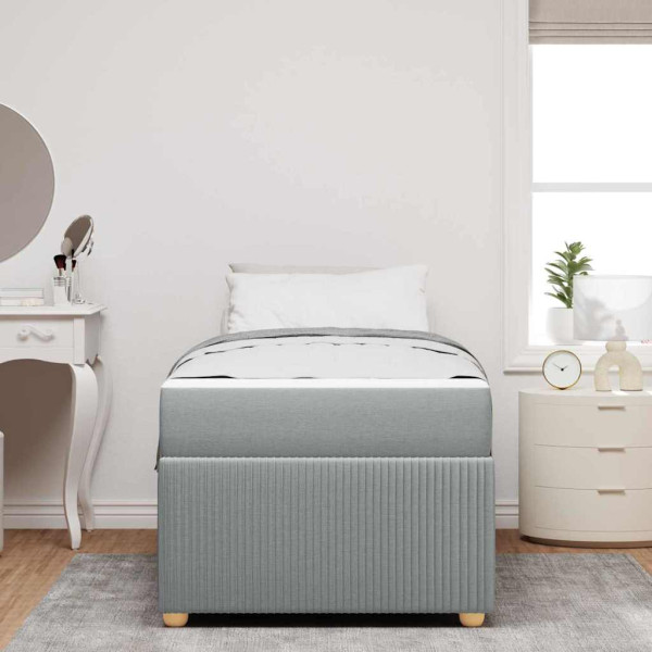Estrutura da Cama Outros Cinzento-claro 90 x 200 cm tecido M 5