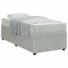 Estrutura de cama com colchão Cinzento-claro 90 x 200 cm Veludo 3