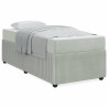 Estrutura de cama com colchão Cinzento-claro 90 x 200 cm Veludo 4