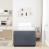 Estrutura de cama com colchão Cinzento escuro 90 x 200 cm 5