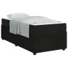 Estrutura de cama com colchão Outros Preto 90 x 200 cm Veludo 3