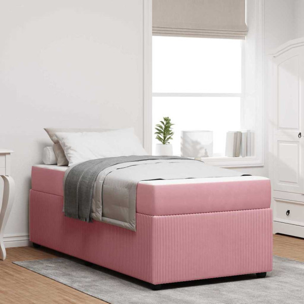 Estructura de cama con colchón Otro Rosa 90 x 200 cm Terciopelo D