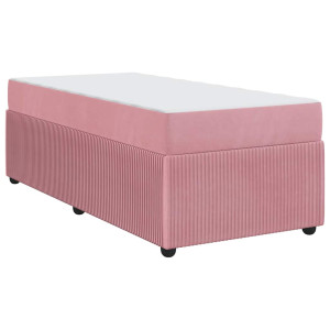Estrutura de cama com colchão Outros Rosa 90 x 200 cm Veludo H