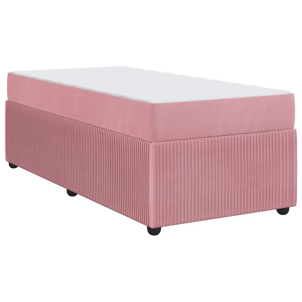Estructura de cama con colchón Otro Rosa 90 x 200 cm Terciopelo M 2