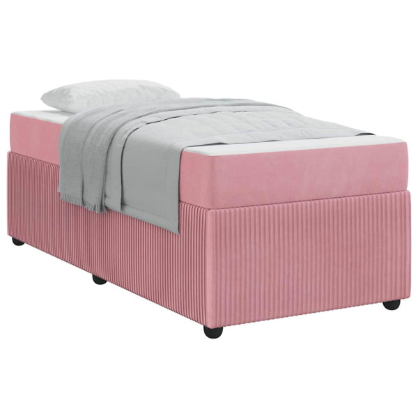Estructura de cama con colchón Otro Rosa 90 x 200 cm Terciopelo M 3