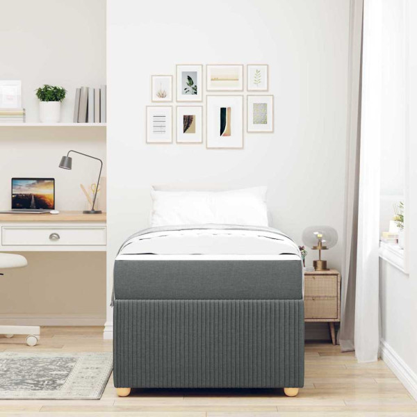 Estructura de cama Otro Gris oscuro 100 x 200 cm tela M 5