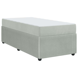 Estructura de cama con colchón Otro Gris claro 100 x 200 cm H