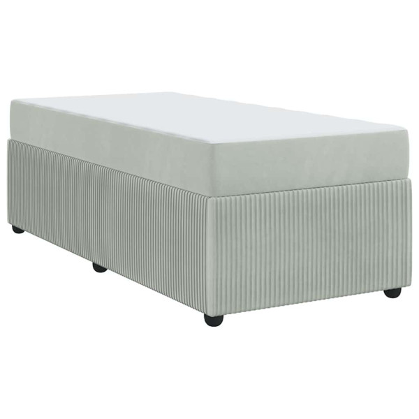 Estrutura de cama com colchão Cinzento-claro 100 x 200 cm M 2