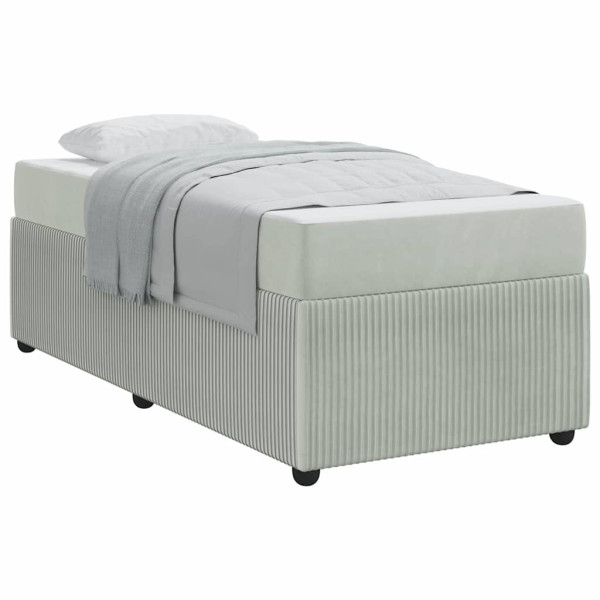 Estrutura de cama com colchão Cinzento-claro 100 x 200 cm M 3