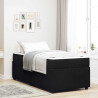 Estructura de cama con colchón Negro 100 x 200 cm Terciopelo 1