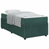 Estrutura de cama com colchão Verde-escuro 100 x 200 cm Veludo 3