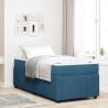 Estructura de cama con colchón Azul 100 x 200 cm Terciopelo 1