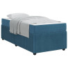 Estrutura de cama com colchão Outros Azul 100 x 200 cm Veludo 3