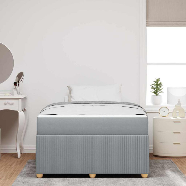 Estrutura da Cama Outros Cinzento-claro 120 x 190 cm tecido M 5