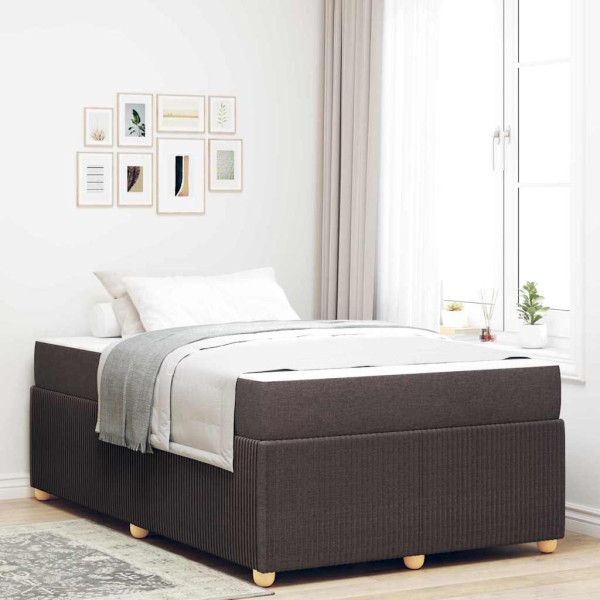 Estructura de cama Otro Marrón oscuro 120 x 190 cm tela D