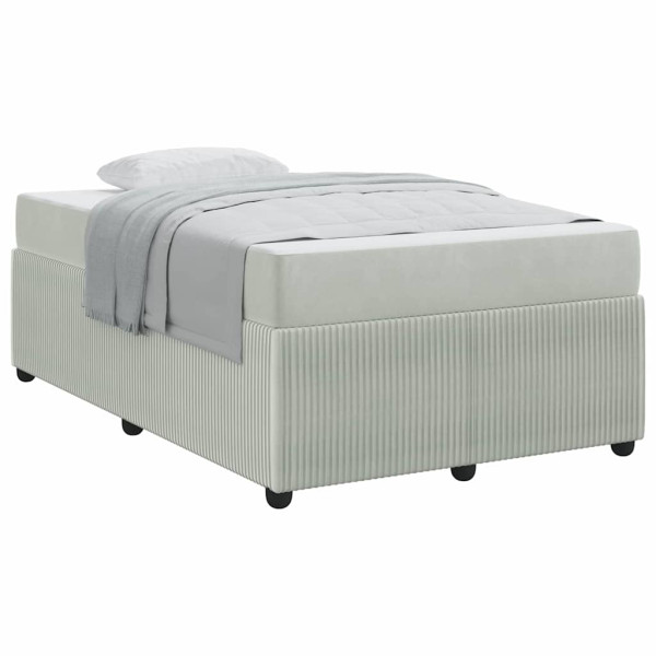 Estrutura de cama com colchão Cinzento-claro 120 x 190 cm M 3