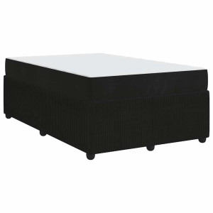 Estructura de cama con colchón Negro 120 x 190 cm Terciopelo H