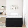 Estrutura de cama com colchão Outros Preto 120 x 190 cm Veludo 5